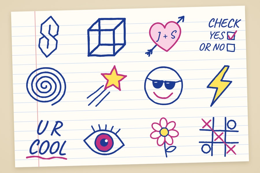 Margin doodles pack preview