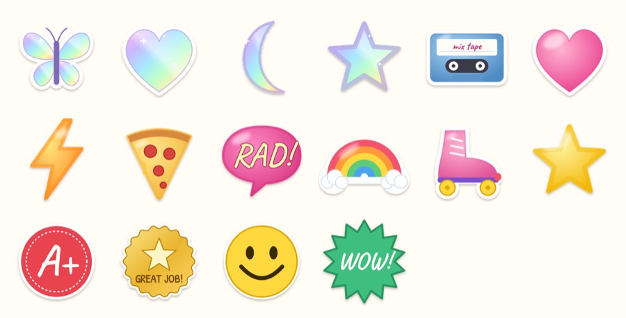 Puffy stickers pack preview