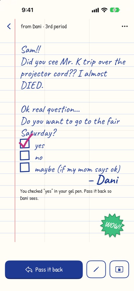 Tick a box in your own ink