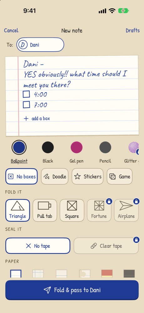 Pick a pen, paper and fold