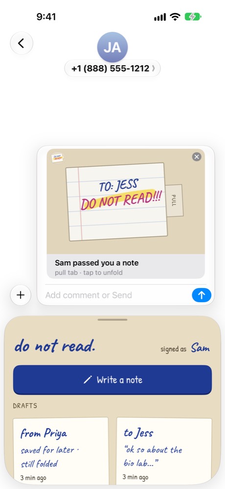 Ready to pass in Messages